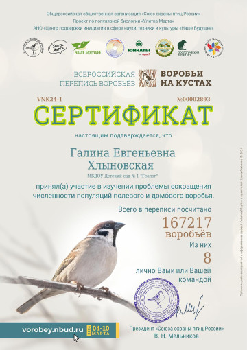 Перепись воробьев Перепись воробьев.